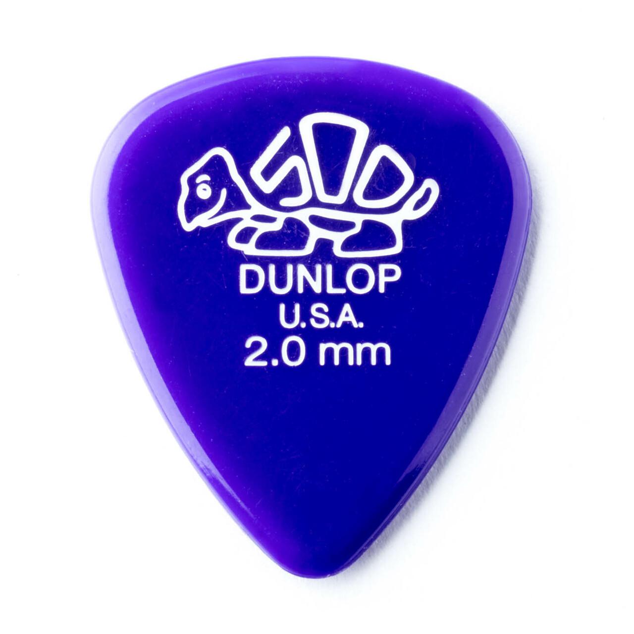 Dunlop - 36 Plumillas Delrin 500, Color: Púrpura Calibre: 2.0 Mod.41B2.0_75