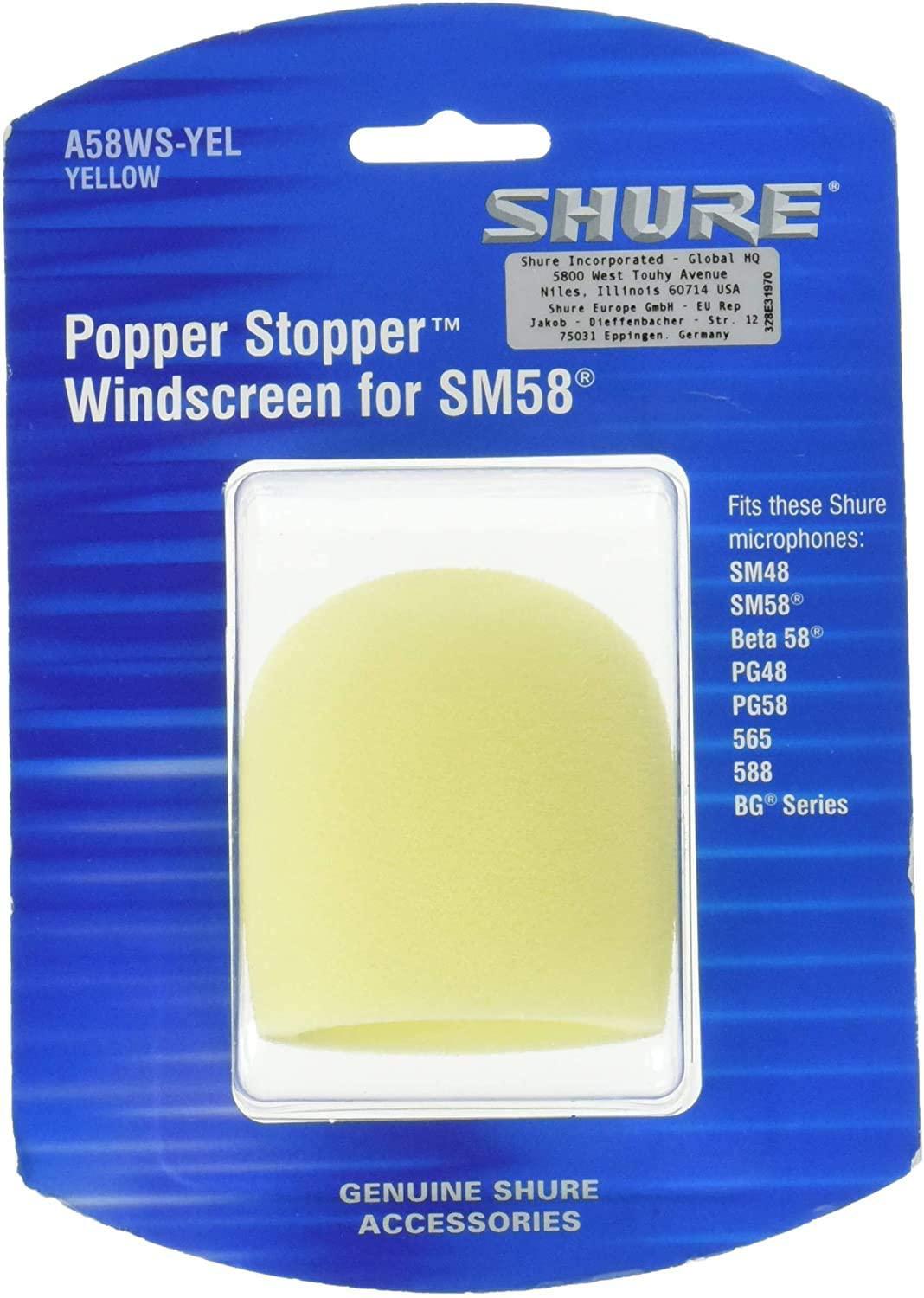 Shure - Pantalla Antiviento, Color: Amarillo Mod.A58WS-YEL_18