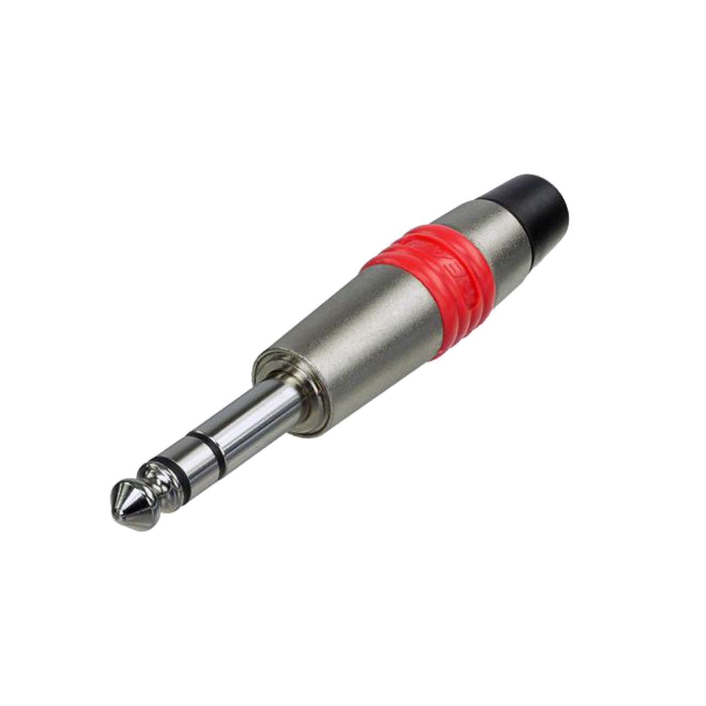 Rean - Plug 1/4 Estéreo con Identificador sin Tornillo, Color: Rojo Mod.NYS228C-2_44