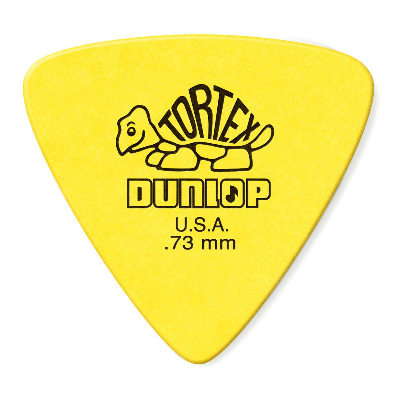 Dunlop - 6 Plumillas Tortex Triángulo, CaliPre: .73 Color: Amarillo Mod.431P.73_22