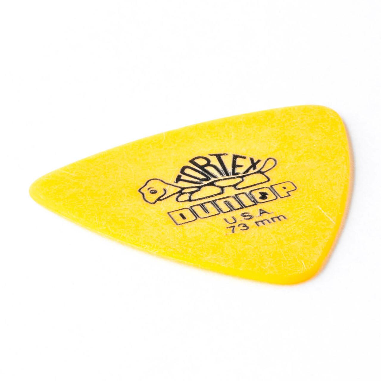 Dunlop - 6 Plumillas Tortex Triángulo, CaliPre: .73 Color: Amarillo Mod.431P.73_23