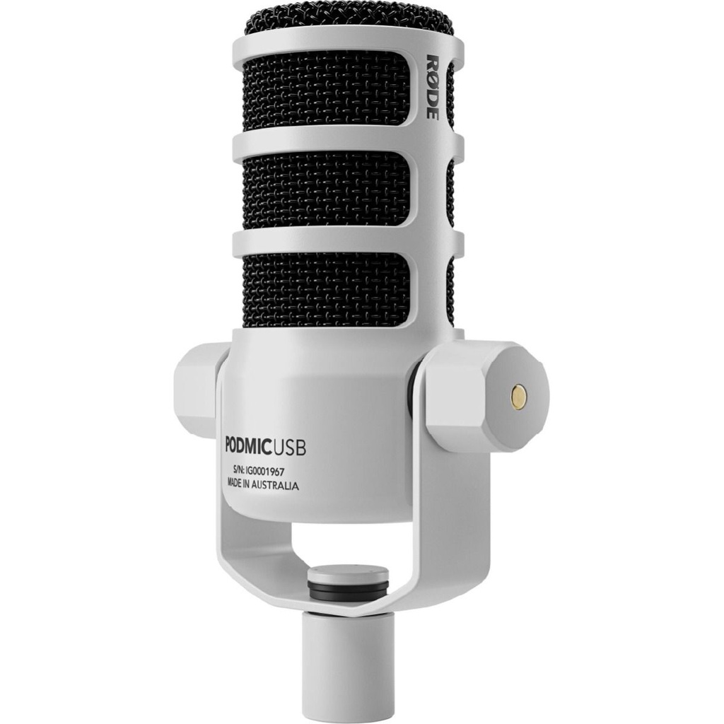 Rode - Micrófono Dinámico Cardiode para Podcast, Color: Blanco Mod.PODMICW