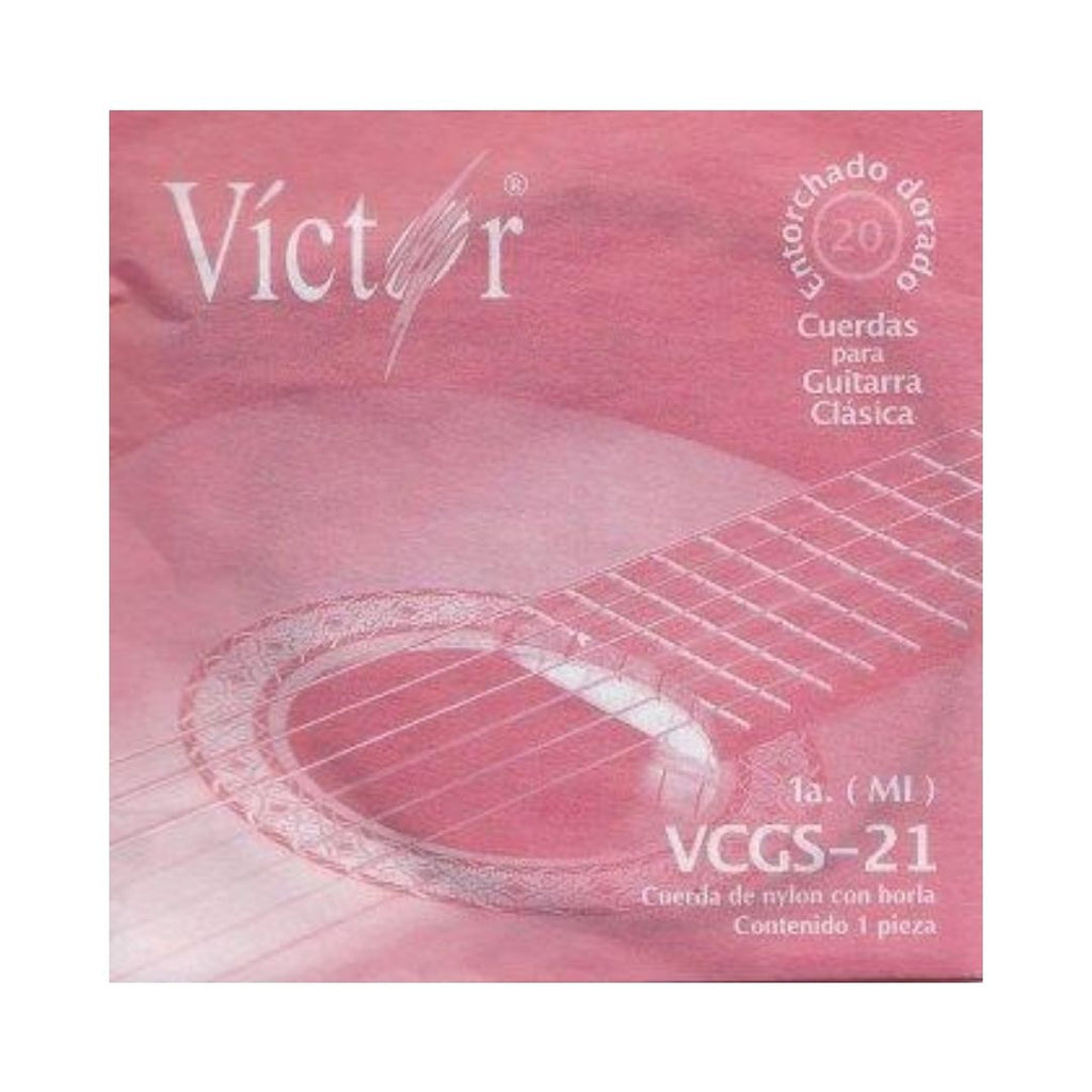 Victor - Cuerda Para Guitarra Clasica, 1A., Nylon Negro Co Borla Mod.VCGS-21-6