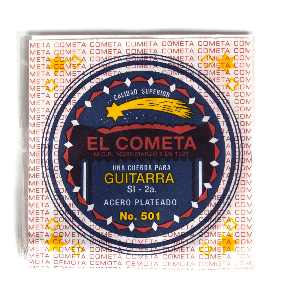 El Cometa - Cuerda Para Guitarra Acustica, 2A., Acero Estañado Con Borla Mod.COGS-501-6