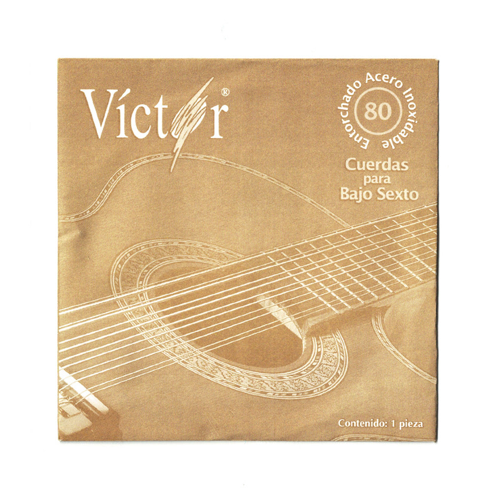 [PMG11957] Victor - Cuerda Para Bajo Quinto Y Sexto 1A., Entorchado Acero Inoxidable Mod.VCBS-023-6