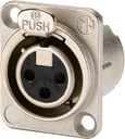 Neutrik - Conector XLR Hembra de 3 Polos Serie D-LX Mod.NC3FD-LX