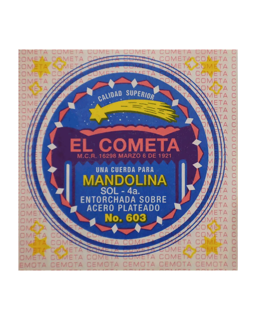 [PMG11963] El Cometa - Cuerda Para Mandolina, 4A., Entorchado Cobre Plata Sobre Acero Estañado Mod.COMA-603-6