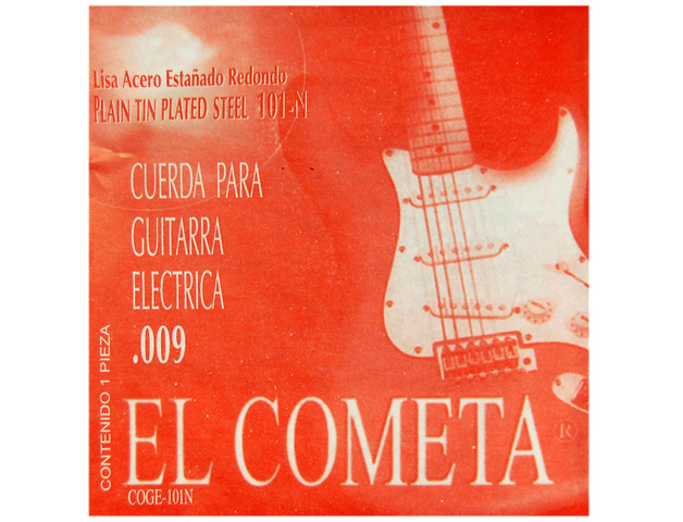 El Cometa - Cuerda 1A para Guitarra Electrica, 12 Piezas Lisa .009 Mod.101N(12)