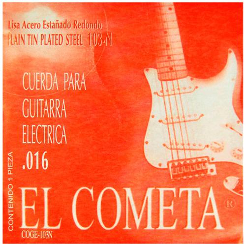 El Cometa - Cuerda 3A para Guitarra Electrica, 12 Piezas Lisa .016 Mod.103N(12)