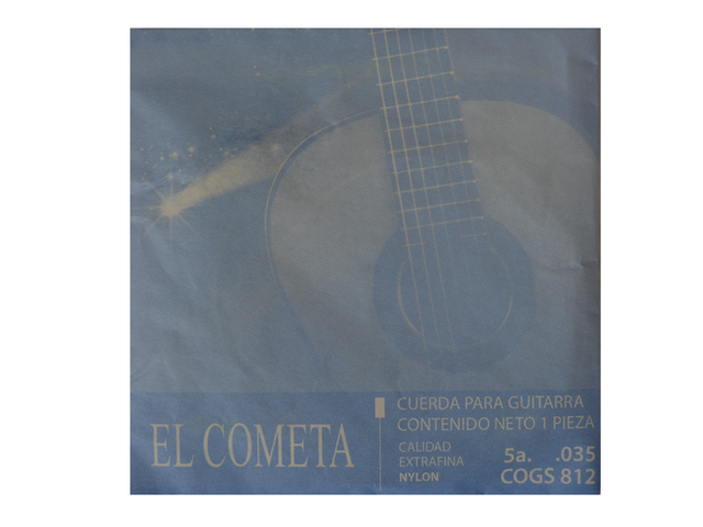 El Cometa - Cuerda 5A para Guitarra, Entorchada Calibre: .035 Con Borla Mod.812(12)