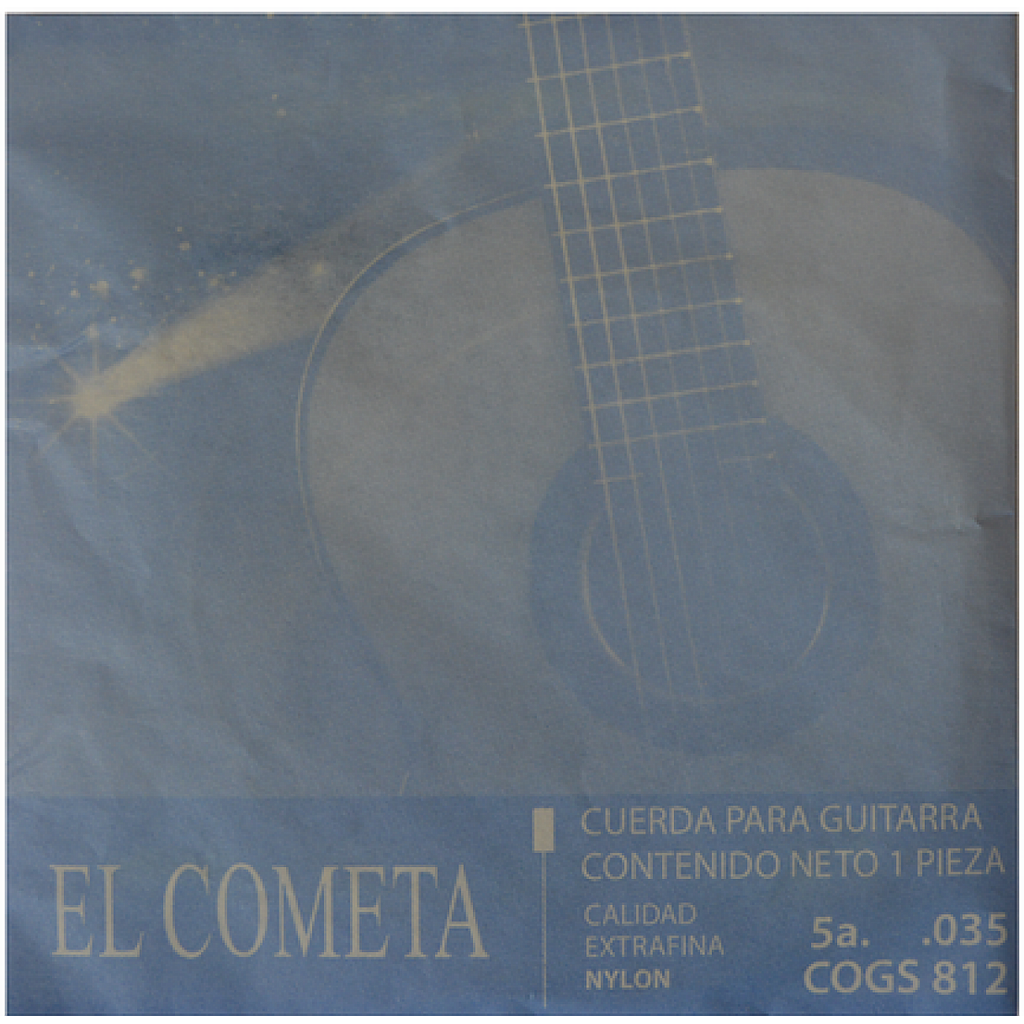 El Cometa - Cuerda 5A para Guitarra, Entorchada Calibre: .035 Con Borla Mod.812(12)