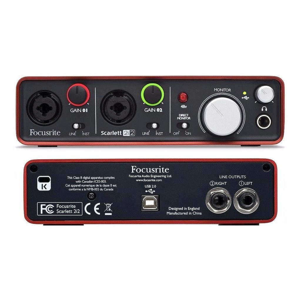 Focusrite - Interfaz de Audio Scarlett 2i2 2da Gen. Mod.MOSC0012