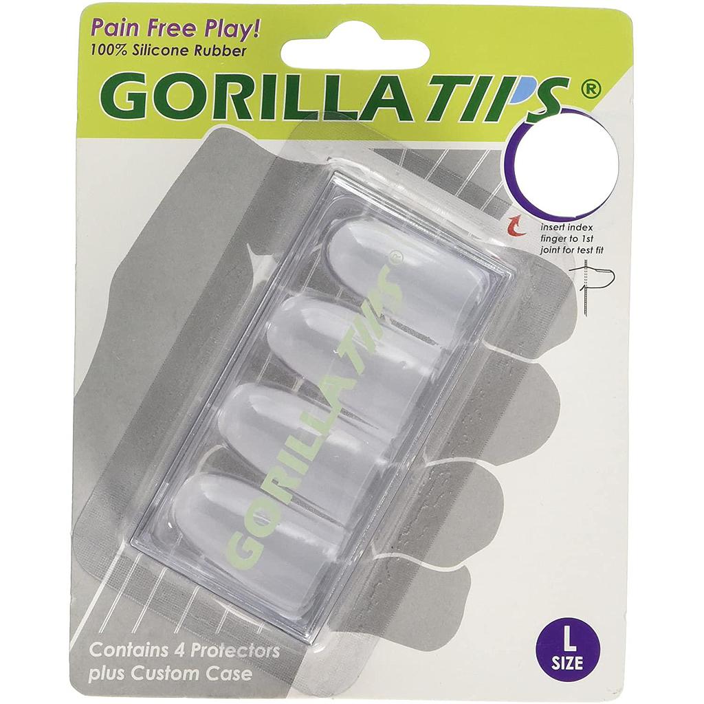 Gorilla Tips - Protector de Dedos para Guitarristas, Tamano: Grande Mod.GT103CLR