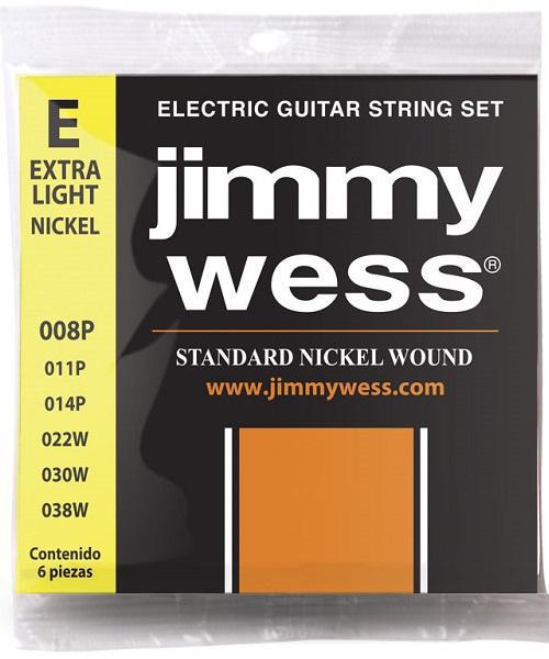 Jimmy Wess - Encordado para Guitarra Electrica Xlight, Niquel 08 Mod.1408N
