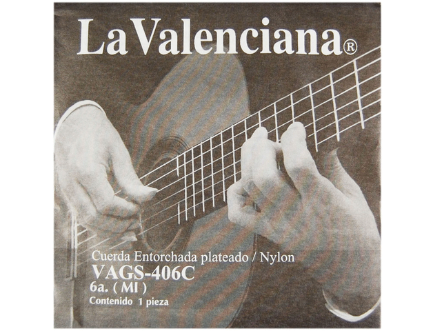La Valenciana - Cuerda 6A para Guitarra Clásica, 12 Piezas Nylon Mod.406C