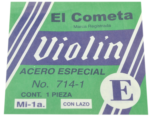 El Cometa - Cuerda 1A para Violín, 12 Piezas Acero .010 Mod.714