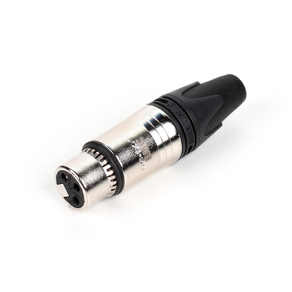 Neutrik - Conector XLR Hembra 3 Polos Serie EMC Contactos en Oro Mod.NC3FXX-EMC