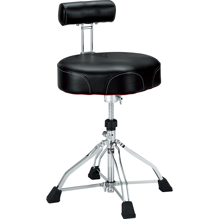 Tama - Asiento 1st Ergo Rider con Respaldo para Baterista, Color: Negro Mod.HT741B