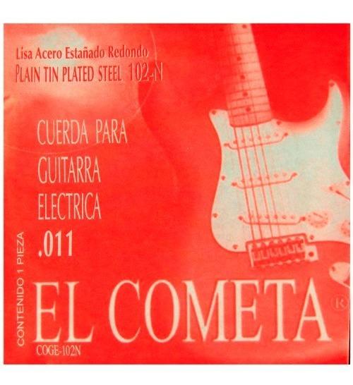 El Cometa - Cuerda 2A para Guitarra Eléctrica, 12 Piezas Lisa .011 Mod.102N(12)