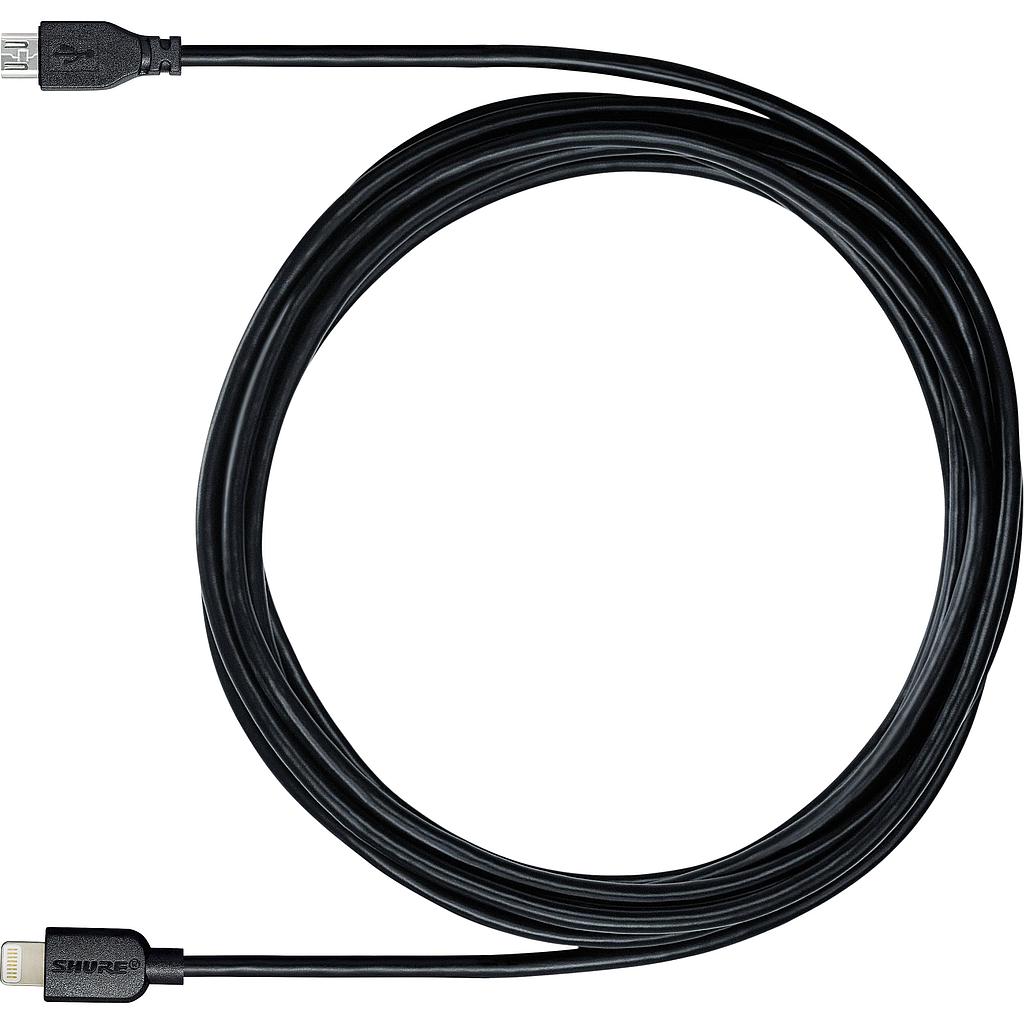 Shure - Cable Lightning a Micro USB-C, Tamaño: 38 cm. Mod.AMV-LTG15
