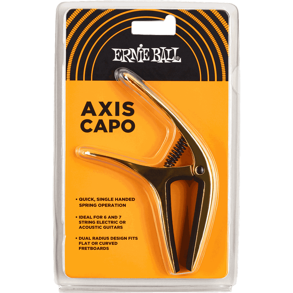 Ernie Ball - Capotrasto Axis para Guitarra, Dorado Mod.9603