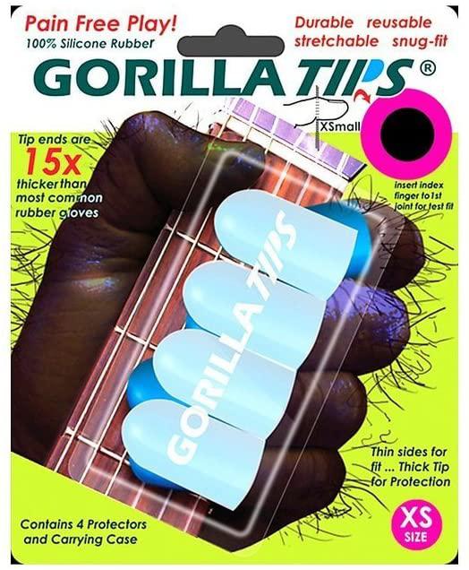 Gorilla Tips - Protector de Dedos para Guitarristas, Tamaño: Extra Pequeño Mod.GT100CLR