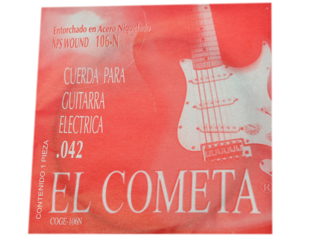 El Cometa - Cuerda 6A para Guitarra Eléctrica, 12 Piezas Niquelada .042 Mod.106N(12)