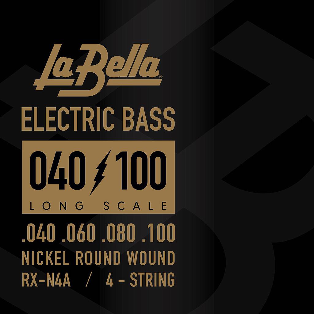 La Bella - Encordado RX para Bajo Eléctrico, Niquel 0.040 - .100 Mod.RX-N4A