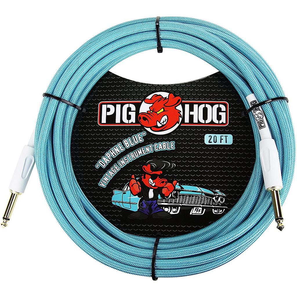 Pig Hog - Cable para Instrumento, Tamaño: 6.10 mts. Color: Azúl Mod.PCH20DB