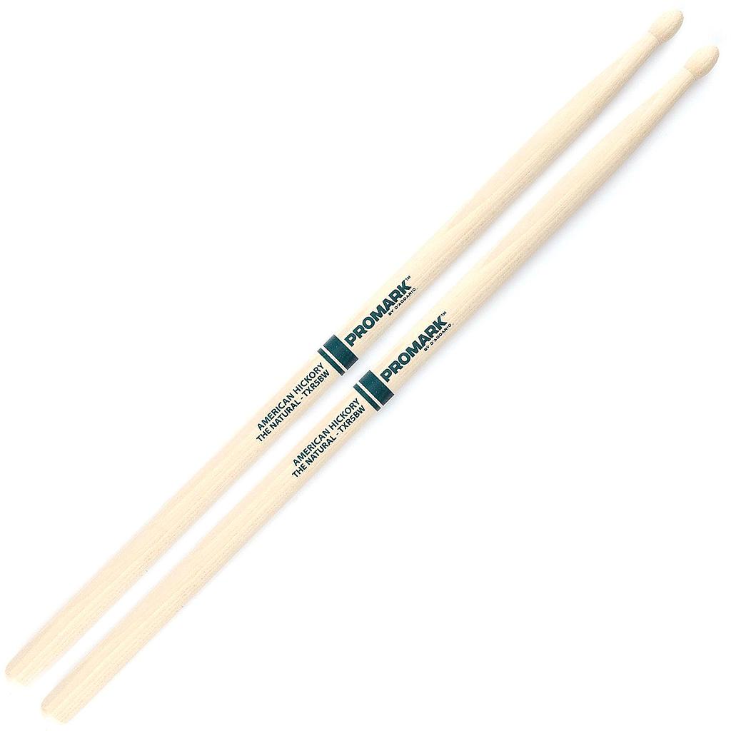Promark - Baqueta The Natural 5B Punta de Madera Mod.TXR5BW