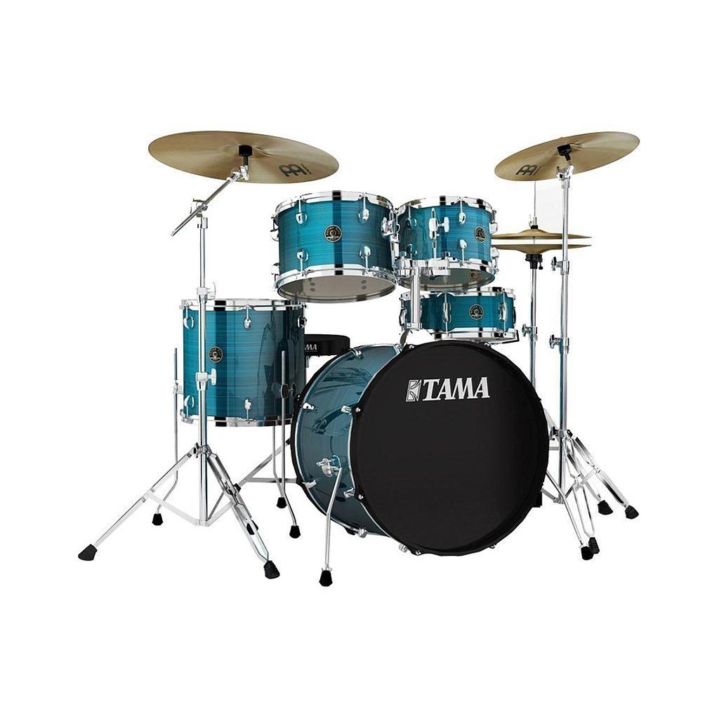 Tama - Batería Rhythm Mate de 5 Piezas con Atriles y Asiento, Color: Azúl Metálica Mod.RM50YH6-HLB