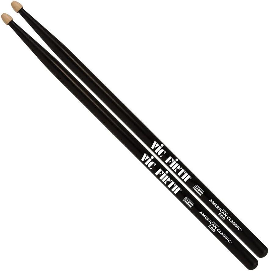 Vic Firth - Baquetas 5B Black Natural, Punta: Madera Mod.5BB.1