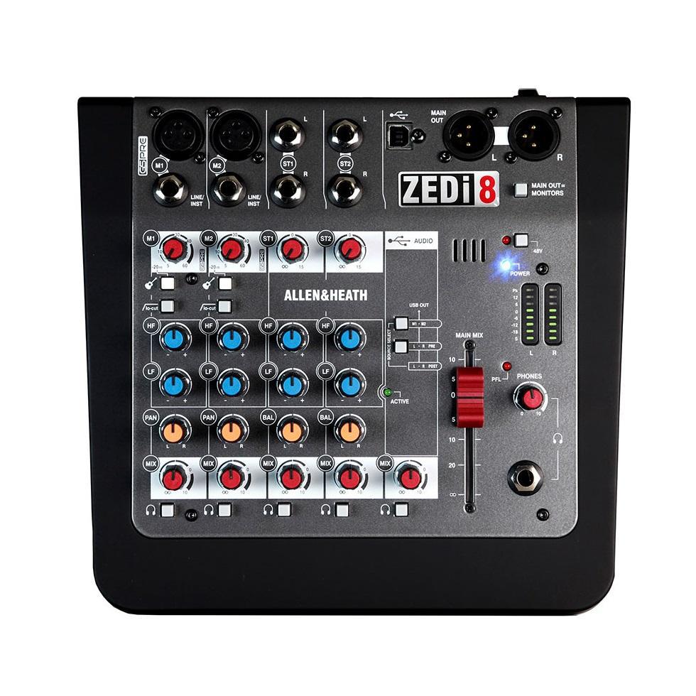 Allen & Heath - Mezcladora Híbrida Compacta con Interface USB Mod.ZEDi-8