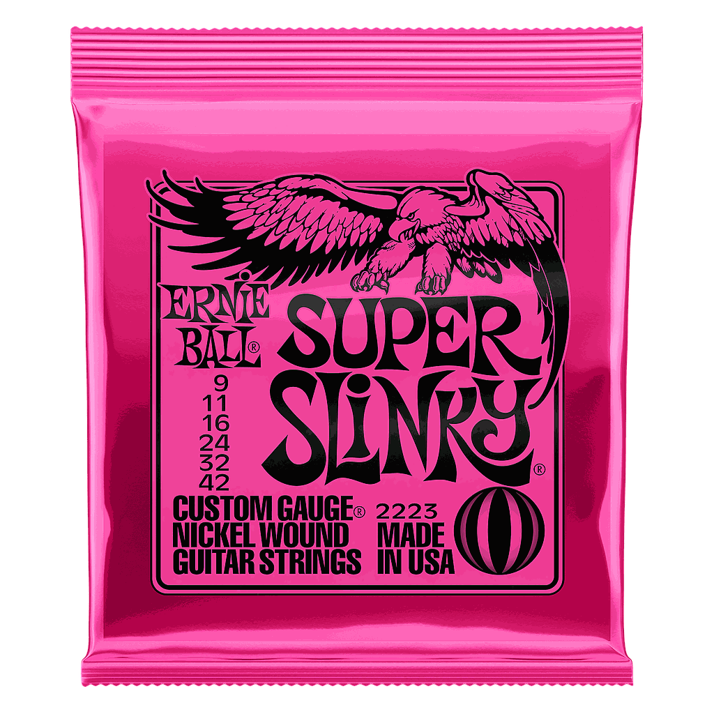 Ernie Ball - Encordado para Guitarra Electrica Super Slinky Rosa Mod.2223