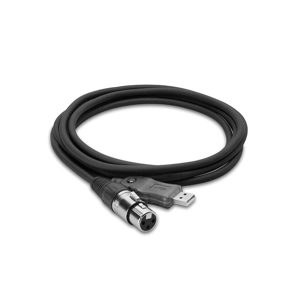 Hosa Technology - Cable Tracklink para Microfono (XLR3F) a USB Mod.UXA-110