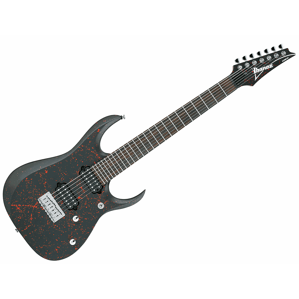 Ibañez - Guitarra Eléctrica Brian Head Welch de 7 Cuerdas, Color: Negra Mod.KOMRAD20RS