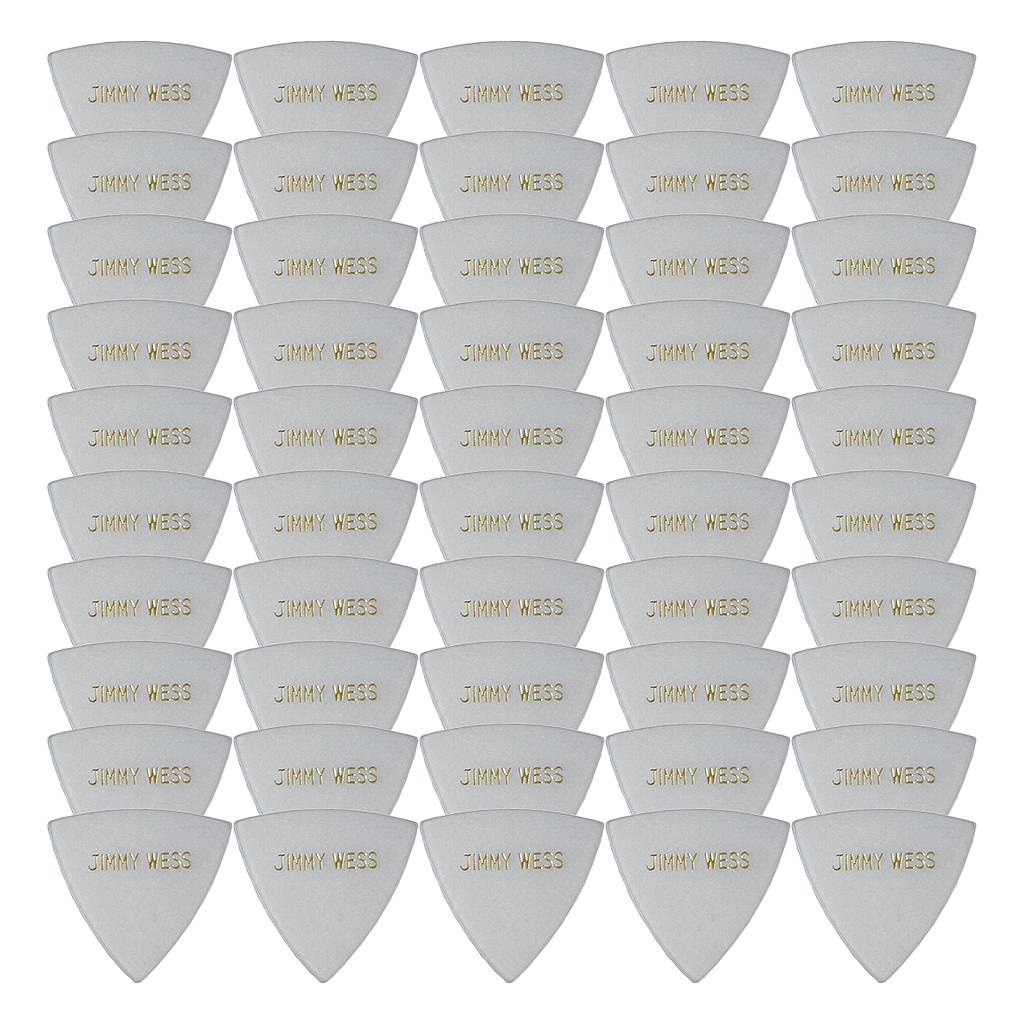 Jimmy Wess - Plumillas en forma de Triangulo, 50 Piezas Color: Blanco Mod.30
