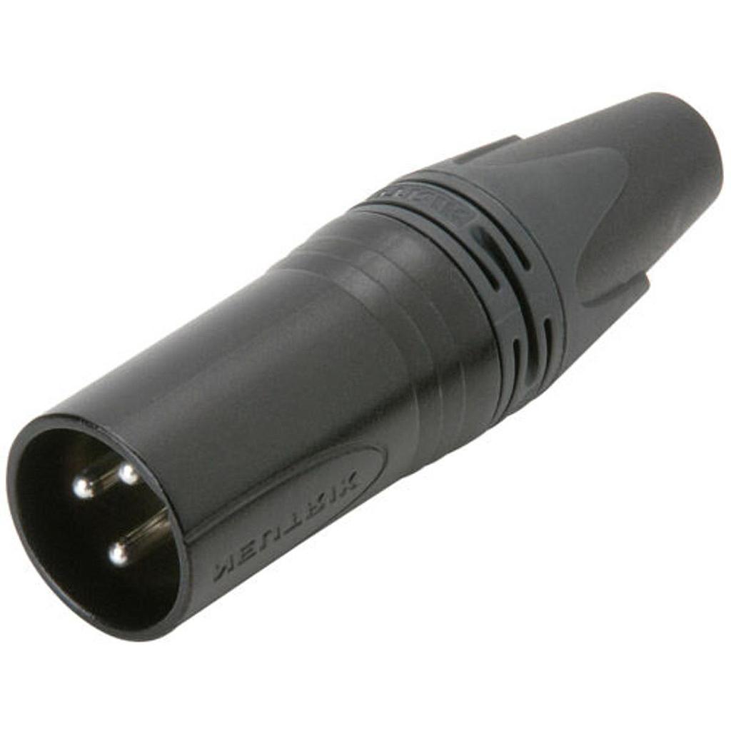 Neutrik - Conector XLR Macho de 3 Polos Serie XX, Contactos en Plata Mod.NC3MXX-BAG