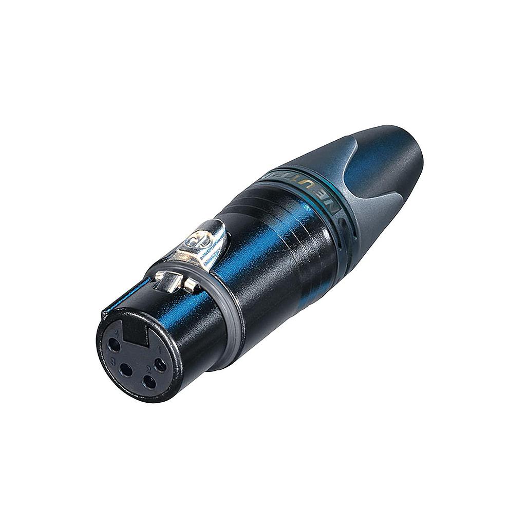 Neutrik - Conector XLR de 4 Polos Hembra, Contacto en Plata Mod.NC4FXX-BAG