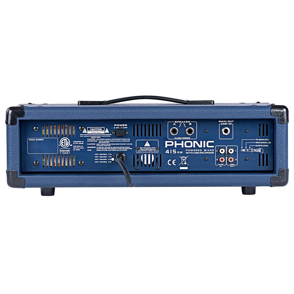 Phonic - Mezcladora Amplificada de 150 Watts RMS Mod.Powerpod 415RW