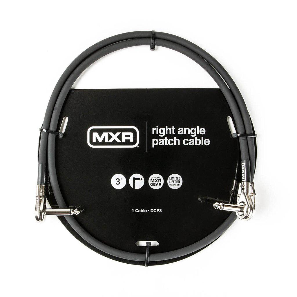Dunlop - Cable MXR 0.91 mts., Color: Negro Angulado / Angulado Mod.DCP3