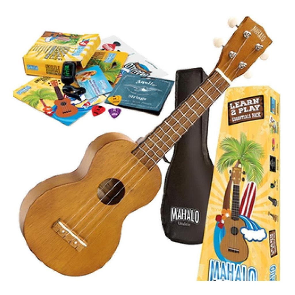 Mahalo - Ukulele Soprano con Funda y Accesorios, Color: Café Mod.MK1TBRK