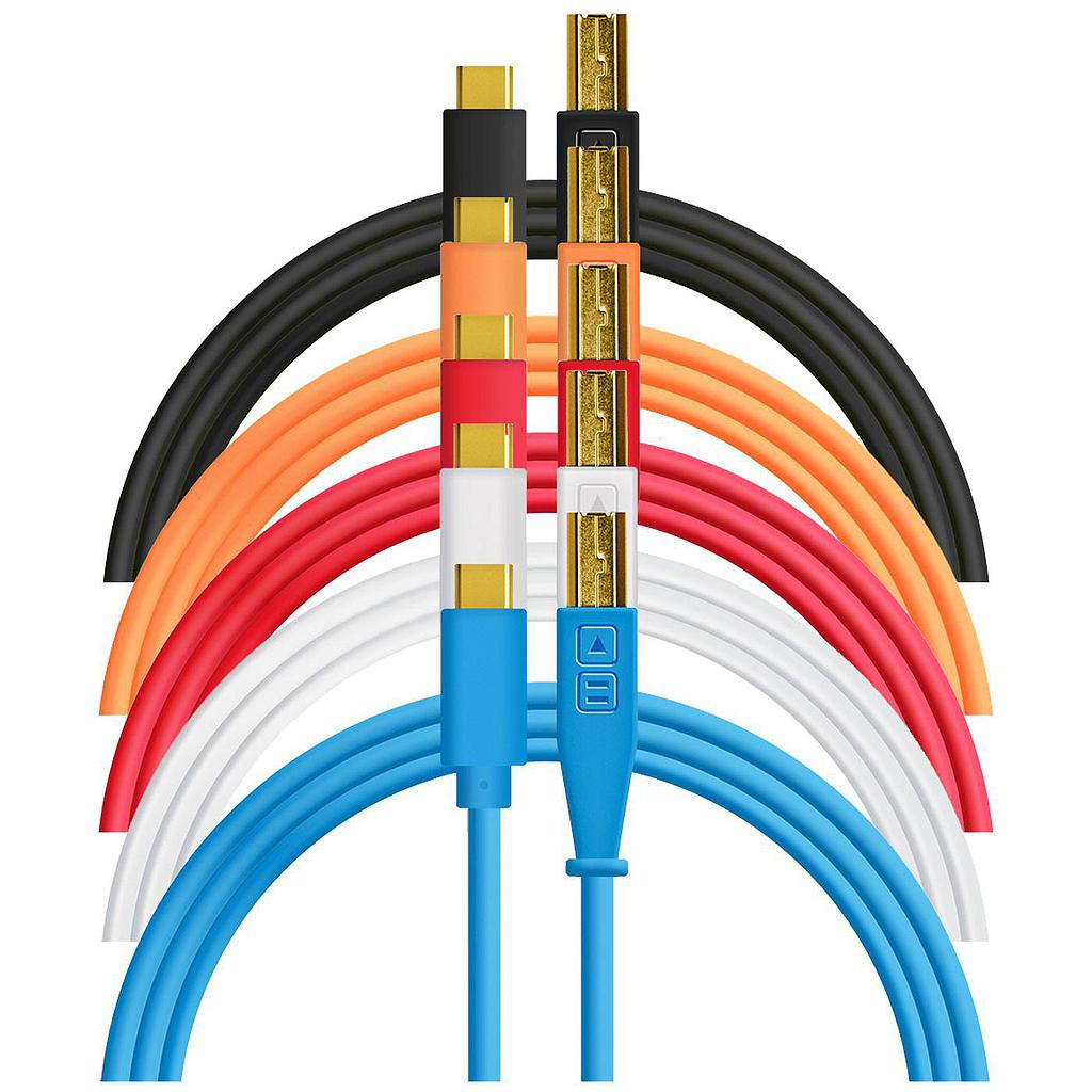 DJTT - Cable de Datos y Audio USB-B a USB-C, Recto / Recto