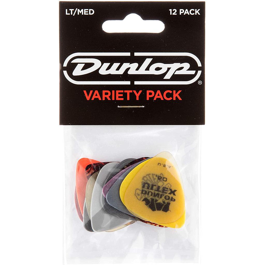 Dunlop - 12 Plumillas Variety Pack, Calibre: Light/Medium Mod.PVP101