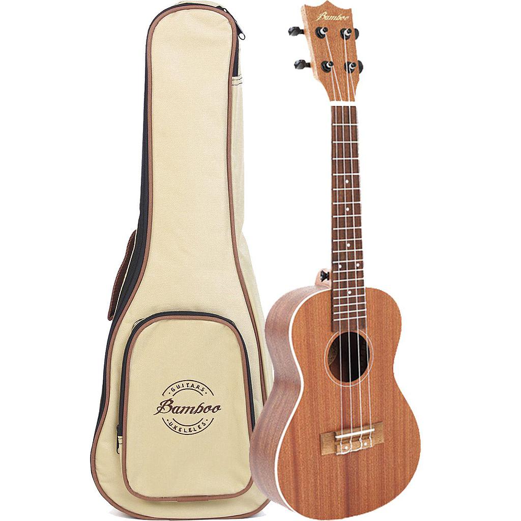 Bamboo - Ukulele Concierto con Funda Mod.U-23-SAPELE