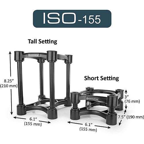 ISO Acoustics - Bases para Monitores de Estudio Mod.ISO-155_2