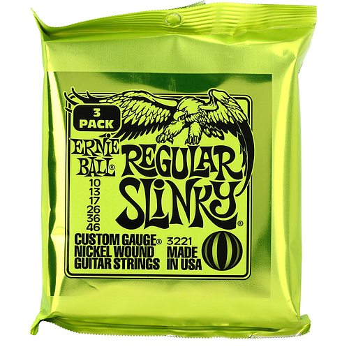 Ernie Ball - 3 sets de Encordados Regular Slinky para Guitarra Eléctrica Mod.3221_2