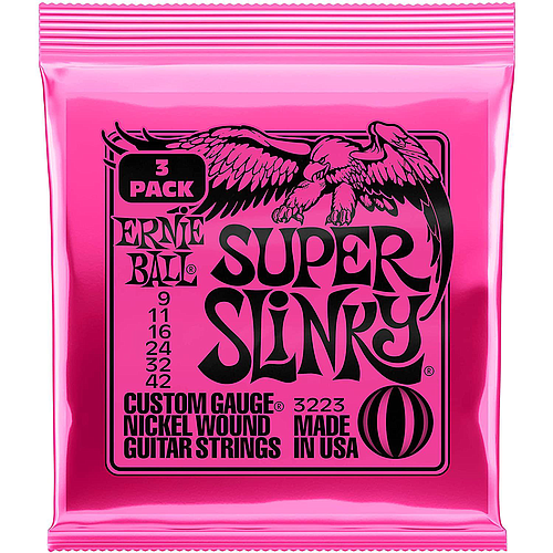 Ernie Ball - 3 sets de Encordados Super Slinky para Guitarra Eléctrica Mod.3223_4