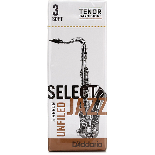 D'Addario - Cañas Select Jazz para Sax Tenor, 5 Piezas Medida: 3S Mod.RSF05TSX3S_26