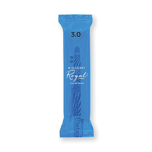 D'Addario - 25 Cañas Royal para Clarinete Sib, Medida: 3.0 Mod.RCB0130-B25_35